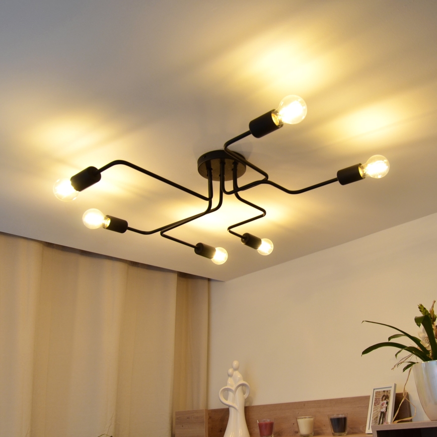 Пристельова LED люстра TUBE 6xE27/15W/230V