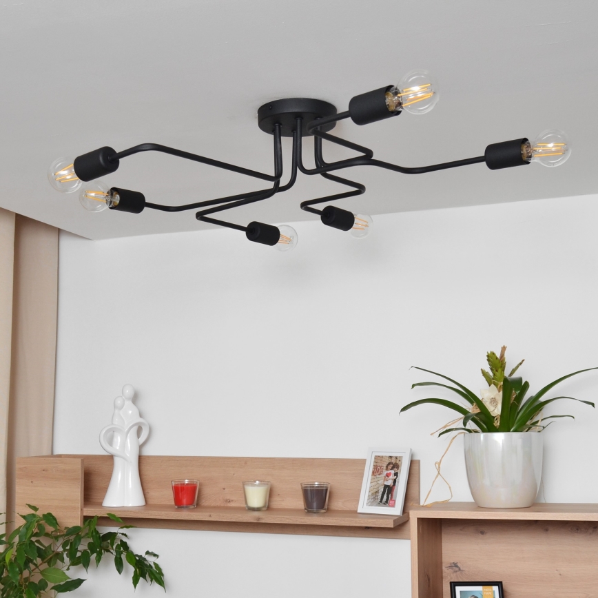 Пристельова LED люстра TUBE 6xE27/15W/230V