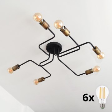 Пристельова LED люстра TUBE 6xE27/15W/230V