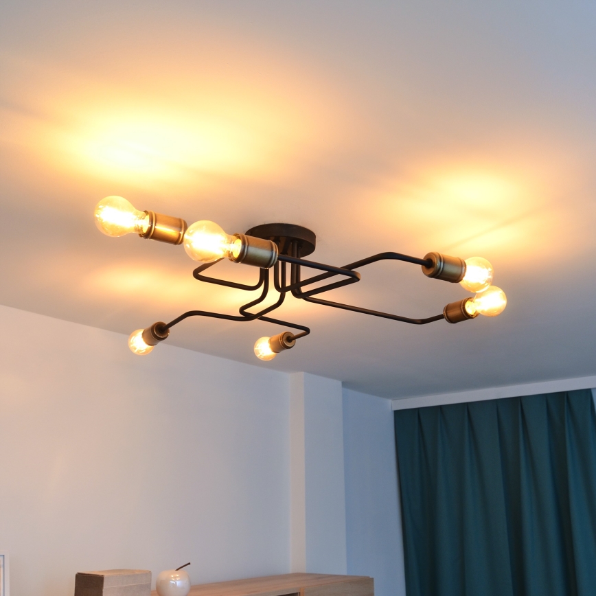 Пристельова LED люстра TUBE 6xE27/15W/230V