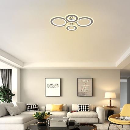 Пристельова LED люстра з регулюванням яскравості LED/100W/230V 3000-6500K + пульт дистанційного керування