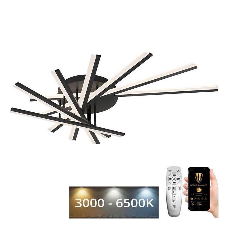 Пристельова LED люстра з регулюванням яскравості LED/120W/230V 3000-6500K + пульт дистанційного керування