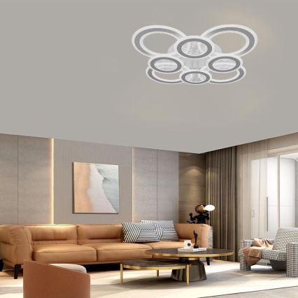 Пристельова LED люстра з регулюванням яскравості LED/200W/230V 3000-6500K + пульт дистанційного керування