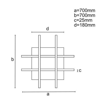 Пристельова LED люстра з регулюванням яскравості LED/30W/230V 3000-6500K + пульт дистанційного керування
