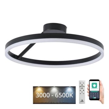 Пристельова LED люстра з регулюванням яскравості LED/40W/230V 3000-6500K чорний + пульт дистанційного керування