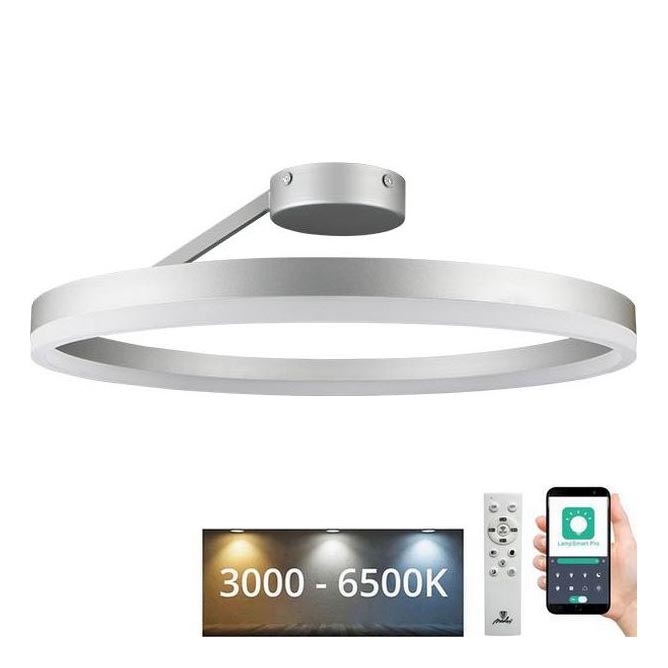Пристельова LED люстра з регулюванням яскравості LED/40W/230V 3000-6500K матовий хром + пульт дистанційного керування