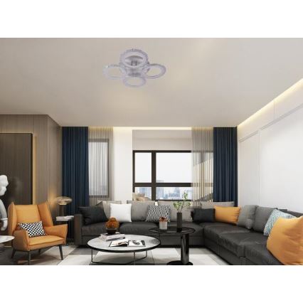 Пристельова LED люстра з регулюванням яскравості LED/55W/230V 3000-6500K + пульт дистанційного керування