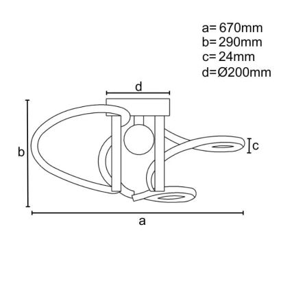 Пристельова LED люстра з регулюванням яскравості LED/70W/230V 3000-6500K + пульт дистанційного керування