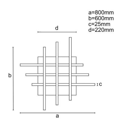 Пристельова LED люстра з регулюванням яскравості LED/70W/230V 3000-6500K + пульт дистанційного керування