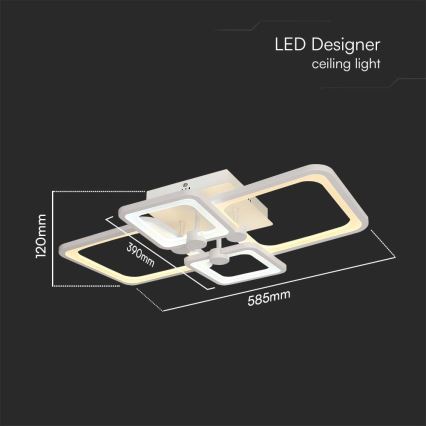 Пристельова LED люстра з регулюванням яскравості LED/70W/230V 3000-6500K + пульт дистанційного керування