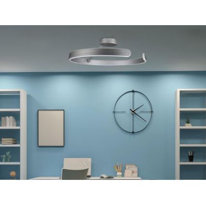 Пристельова LED люстра з регулюванням яскравості LED/72W/230V 3000-6500K матовий хром + пульт дистанційного керування