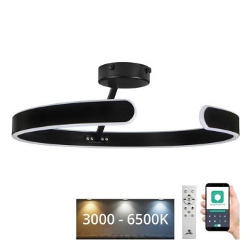 Пристельова LED люстра з регулюванням яскравості LED/72W/230V 3000-6500K чорний + пульт дистанційного керування