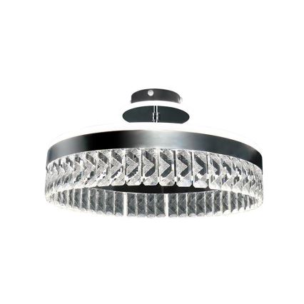 LED Пристельова кришталева люстра з регулюванням яскравості LED/75W/230V 3000-6500K матовий хром + пульт дистанційного керування