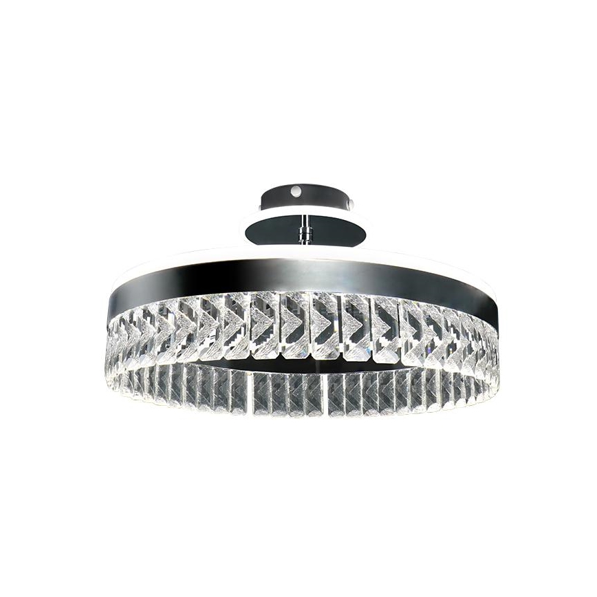 LED Пристельова кришталева люстра з регулюванням яскравості LED/75W/230V 3000-6500K матовий хром + пульт дистанційного керування