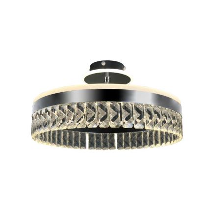 LED Пристельова кришталева люстра з регулюванням яскравості LED/75W/230V 3000-6500K матовий хром + пульт дистанційного керування