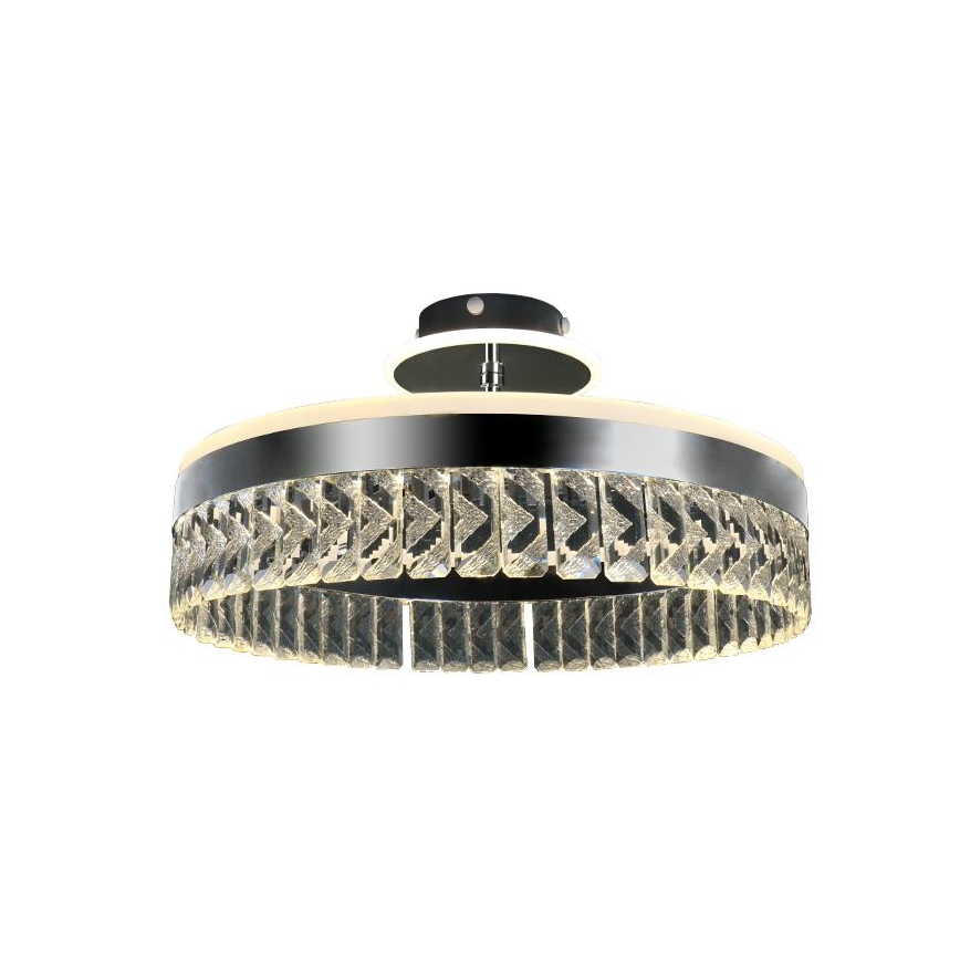 LED Пристельова кришталева люстра з регулюванням яскравості LED/75W/230V 3000-6500K матовий хром + пульт дистанційного керування