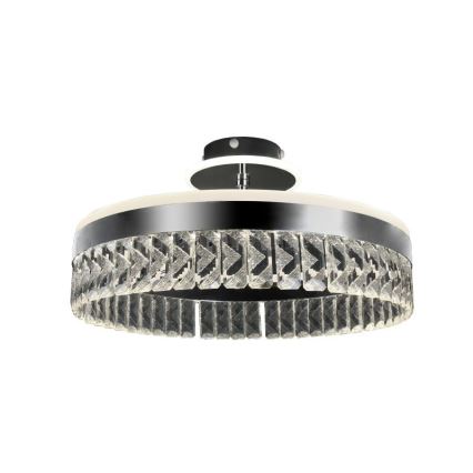 LED Пристельова кришталева люстра з регулюванням яскравості LED/75W/230V 3000-6500K матовий хром + пульт дистанційного керування