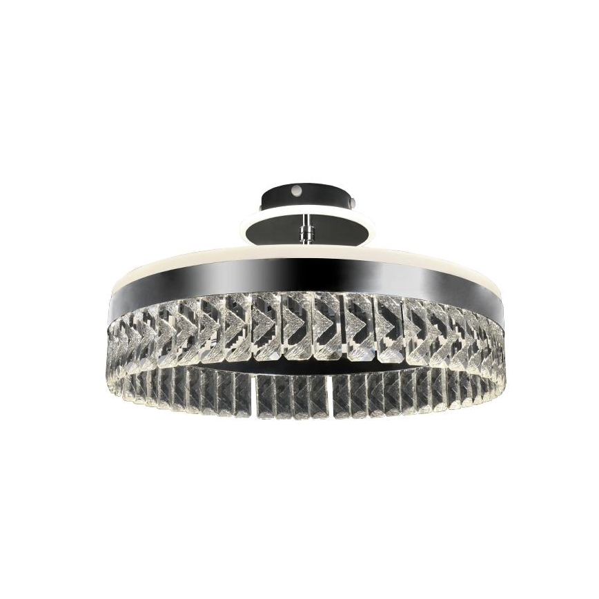 LED Пристельова кришталева люстра з регулюванням яскравості LED/75W/230V 3000-6500K матовий хром + пульт дистанційного керування