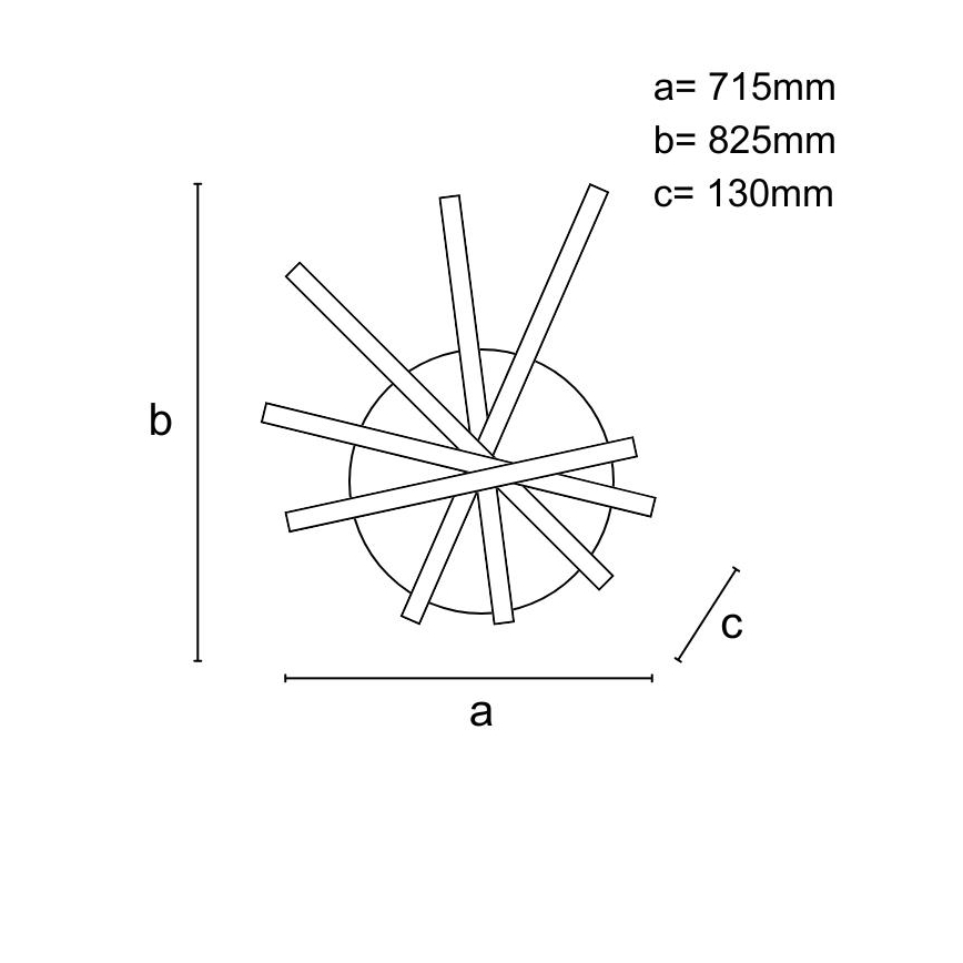 Пристельова LED люстра з регулюванням яскравості LED/75W/230V 3000-6500K + пульт дистанційного керування