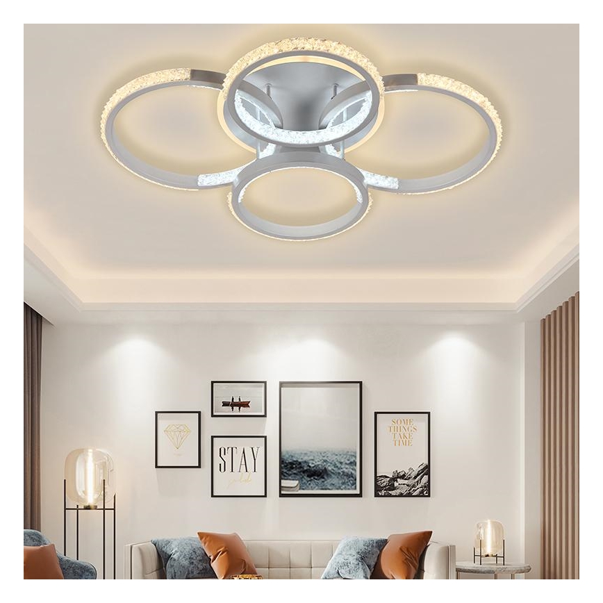 Пристельова LED люстра з регулюванням яскравості LED/80W/230V 3000-6500K + дистанційне керування