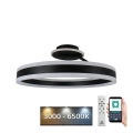 Пристельова LED люстра з регулюванням яскравості LED/86W/230V 3000-6500K чорний + пульт дистанційного керування