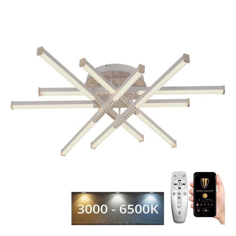 Пристельова LED люстра з регулюванням яскравості LED/90W/230V 3000-6500K + пульт дистанційного керування