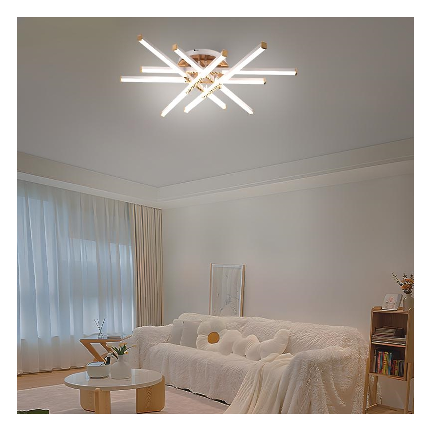 Пристельова LED люстра з регулюванням яскравості LED/90W/230V 3000-6500K + пульт дистанційного керування