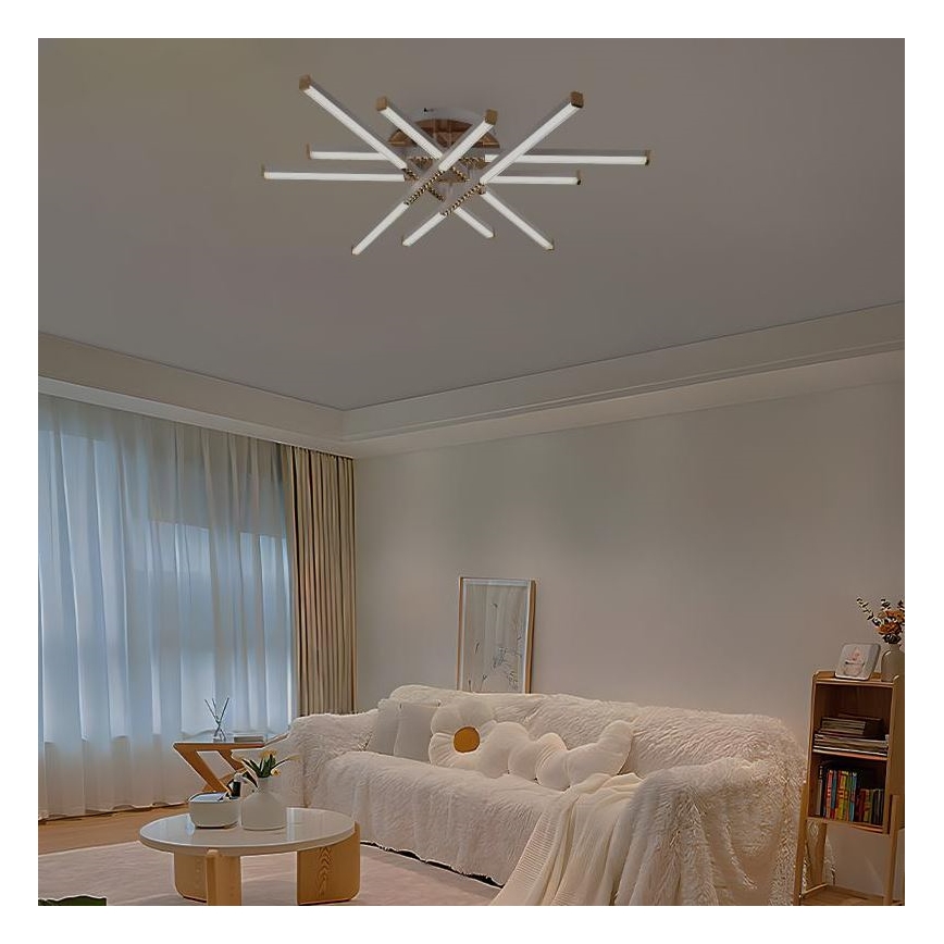 Пристельова LED люстра з регулюванням яскравості LED/90W/230V 3000-6500K + пульт дистанційного керування