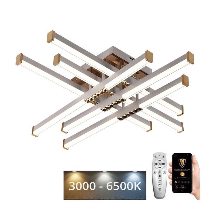 Пристельова LED люстра з регулюванням яскравості LED/90W/230V 3000-6500K + пульт дистанційного керування