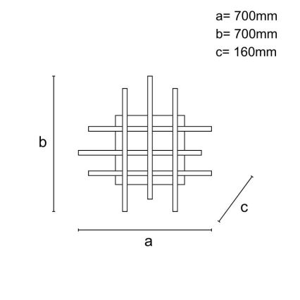 Пристельова LED люстра з регулюванням яскравості LED/90W/230V 3000-6500K + пульт дистанційного керування