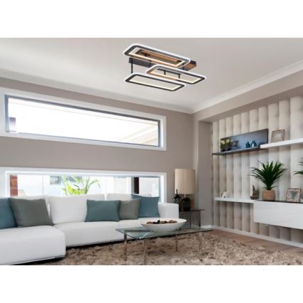 Пристельова LED люстра з регулюванням яскравості LED/90W/230V 3000-6500K + пульт дистанційного керування
