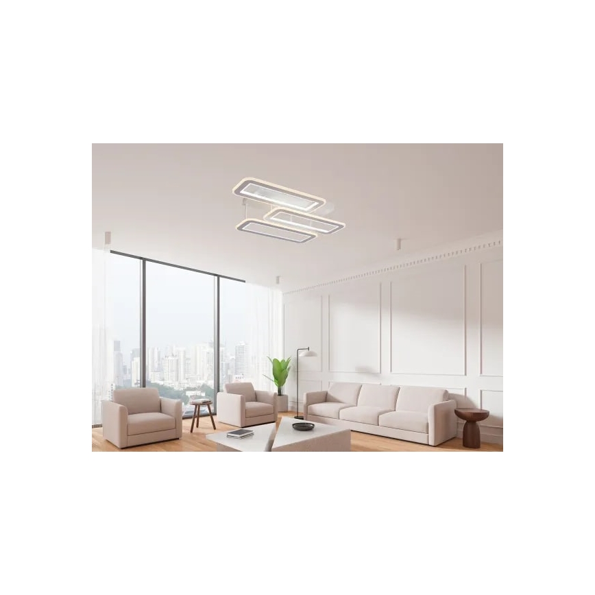 Пристельова LED люстра з регулюванням яскравості LED/90W/230V 3000-6500K + пульт дистанційного керування