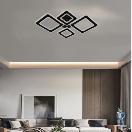 Пристельова LED люстра з регулюванням яскравості LED/95W/230V 3000-6500K + пульт дистанційного керування