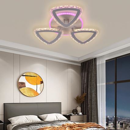 Пристельова LED RGB люстра з регулюванням яскравості LED/45W/230V 3000-6500K + дистанційне керування
