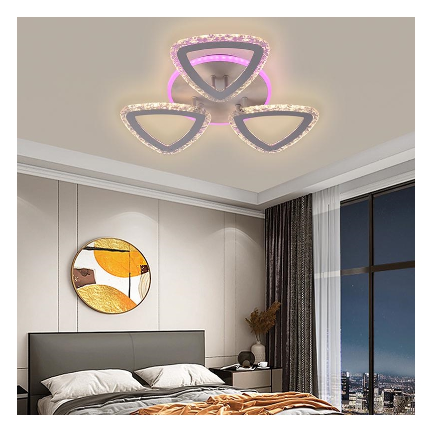 Пристельова LED RGB люстра з регулюванням яскравості LED/45W/230V 3000-6500K + дистанційне керування