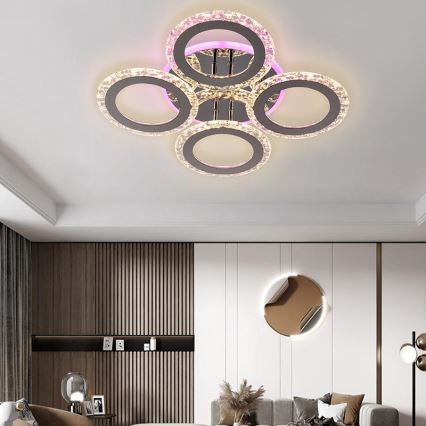 Пристельова LED RGB люстра з регулюванням яскравості LED/55W/230V 3000-6500K + дистанційне керування