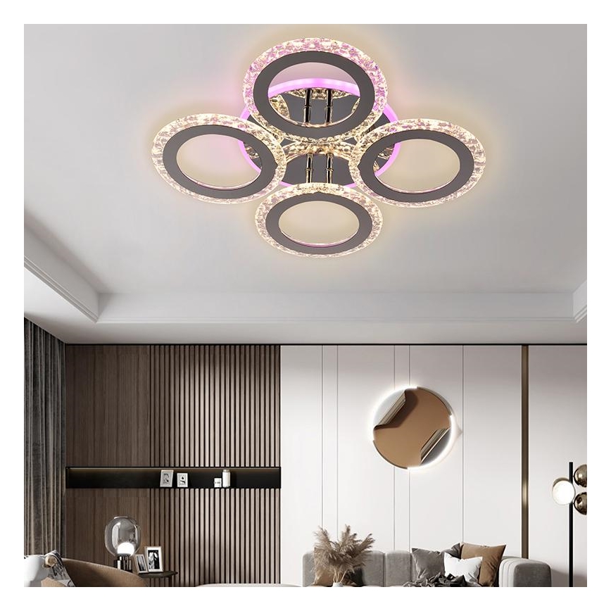 Пристельова LED RGB люстра з регулюванням яскравості LED/55W/230V 3000-6500K + дистанційне керування