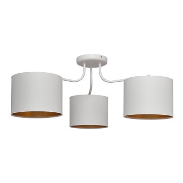 Пристельова люстра ALBA 3xE27/15W/230V білий/золотий