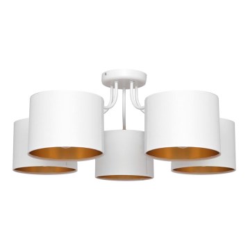 Пристельова люстра ALBA 5xE27/15W/230V білий/золотий