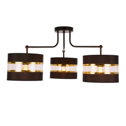 Пристельова люстра ANDY 3xE27/40W/230V чорний/золотий