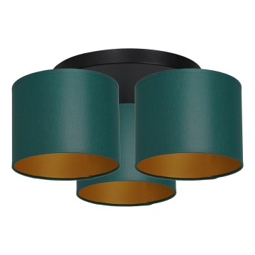 Пристельова люстра ARDEN 3xE27/60W/230V зелений/золотий