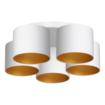Пристельова люстра ARDEN 5xE27/60W/230V білий/золотий