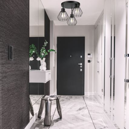 Пристельова люстра AUDREY 3xE27/60W/230V чорний