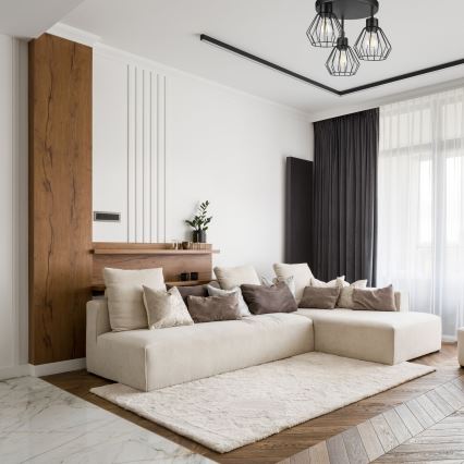 Пристельова люстра AUDREY 3xE27/60W/230V чорний