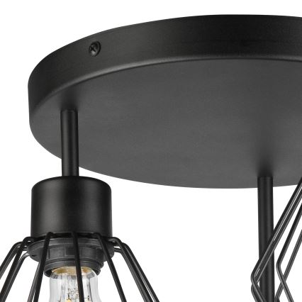 Пристельова люстра AUDREY 3xE27/60W/230V чорний