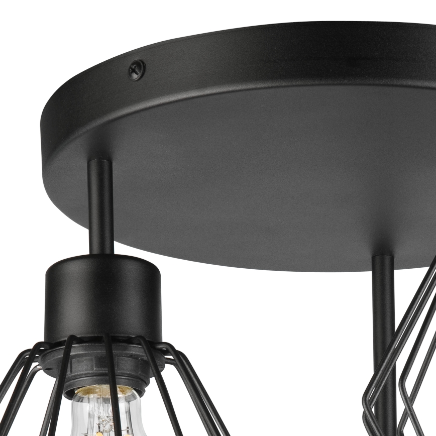 Пристельова люстра AUDREY 3xE27/60W/230V чорний