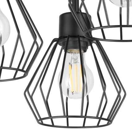 Пристельова люстра AUDREY 3xE27/60W/230V чорний