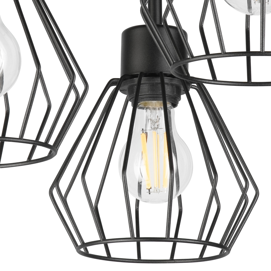 Пристельова люстра AUDREY 3xE27/60W/230V чорний