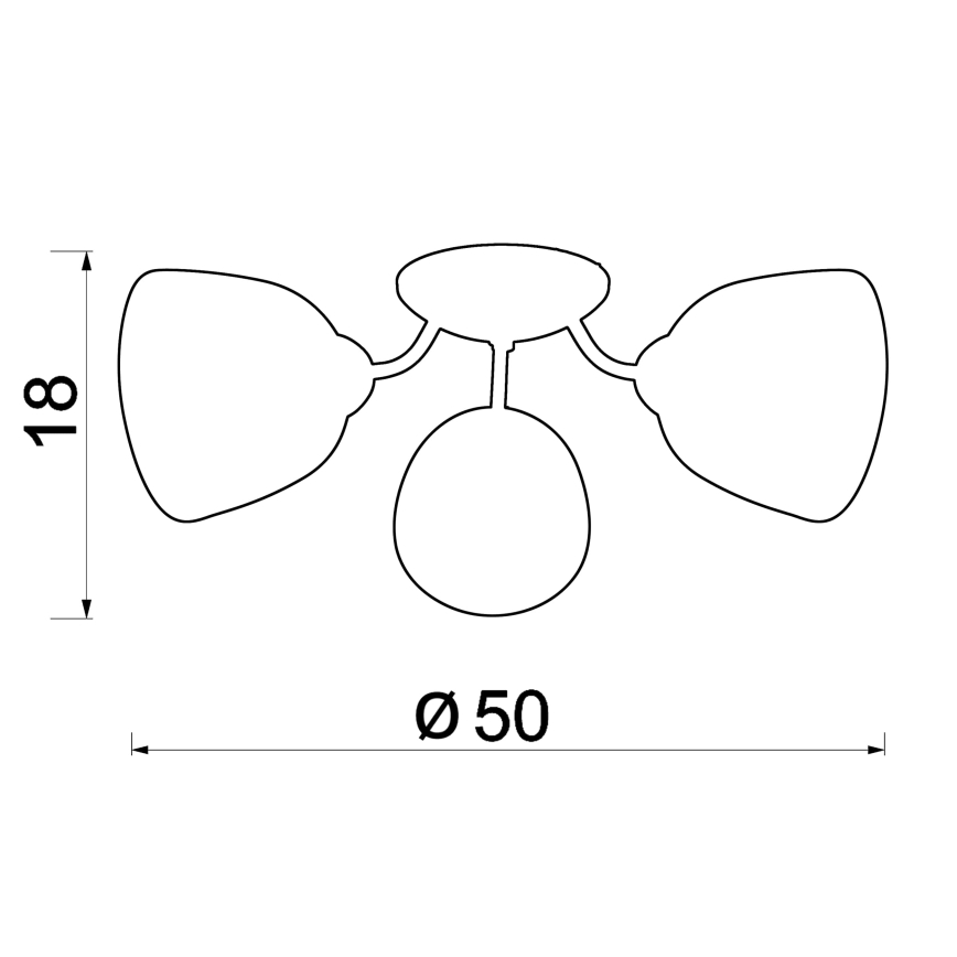 Пристельова люстра AVIA 3xE27/15W/230V