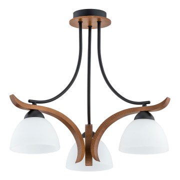 Пристельова люстра BAFIA 3xE27/15W/230V коричневий